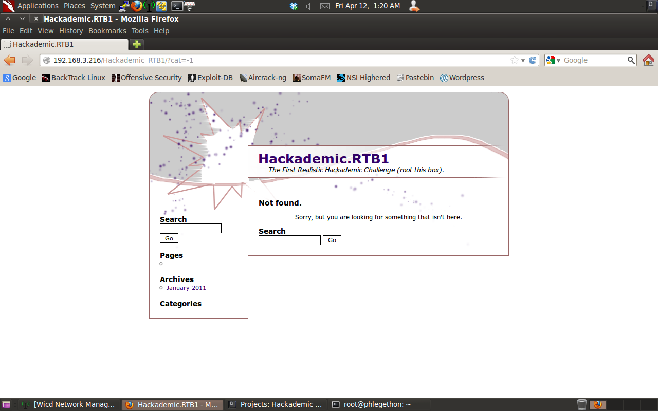 Hackademic RTB 1 Walkthrough