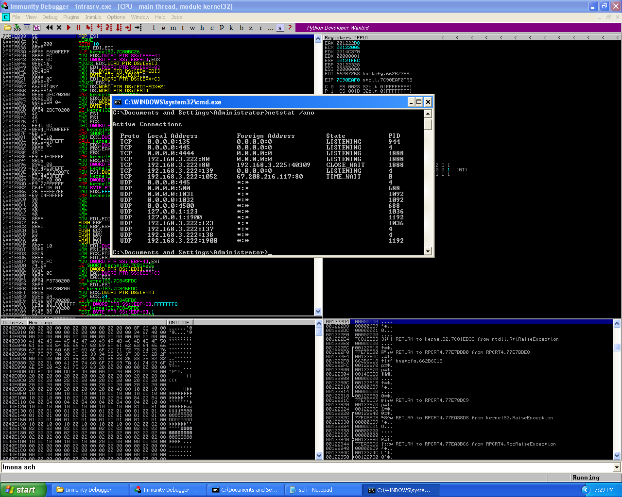 Intrasrv Simple Web Server v1.0 Host Remote Buffer Overflow